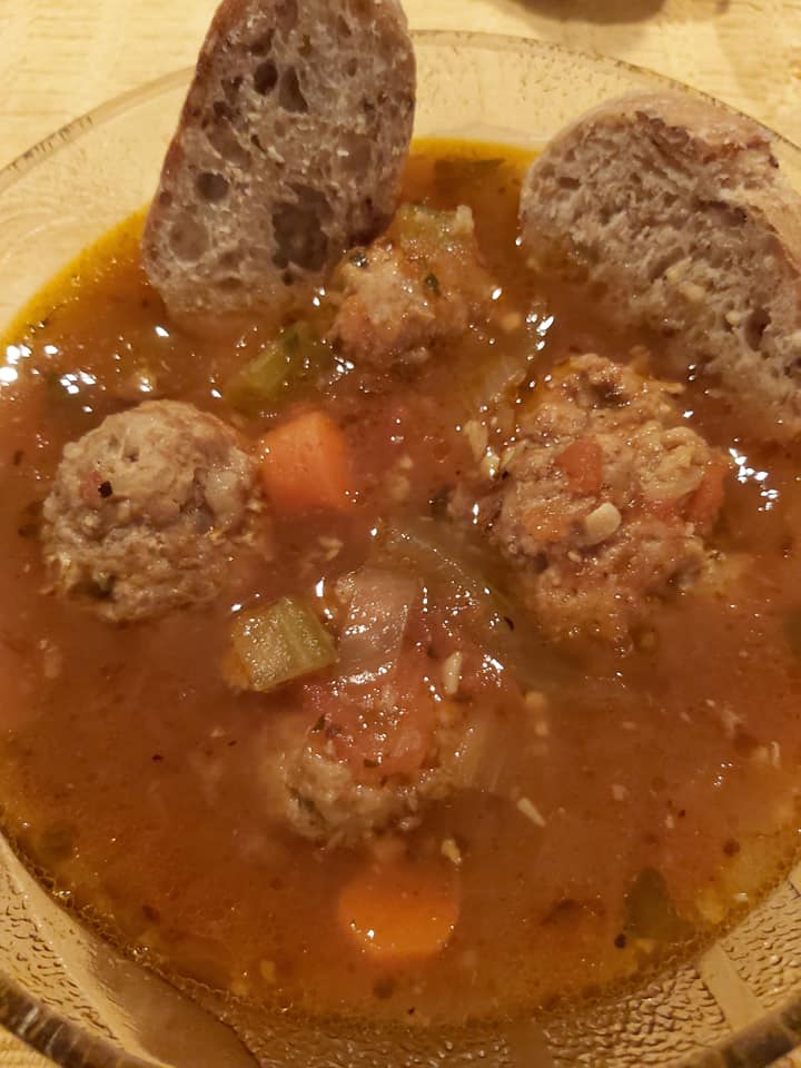 albondigas soup bowl