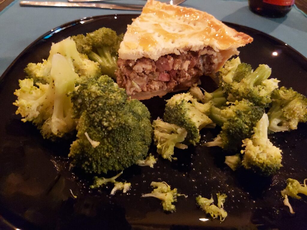 tourtiere and broccoli 2