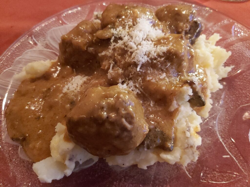 leftover meatballs and potatoes 2