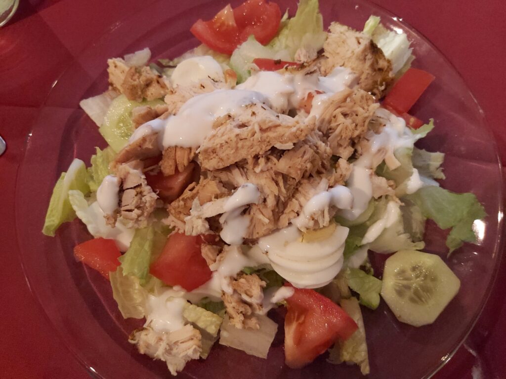 chicken salad with blue cheese dressing