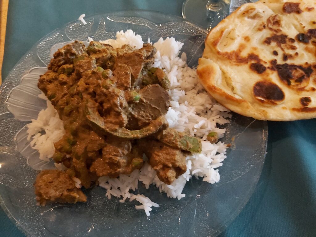 curried chicken livers and rice