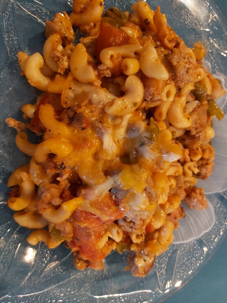 Kitchen Sink macaroni casserole