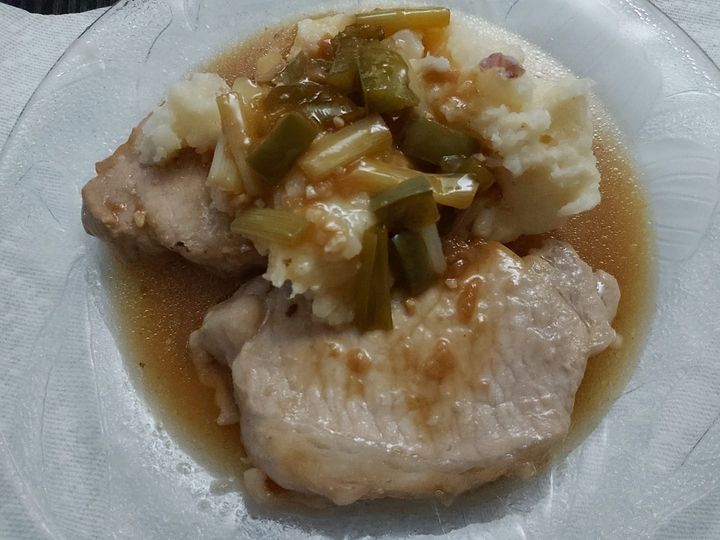 green onion pork chops