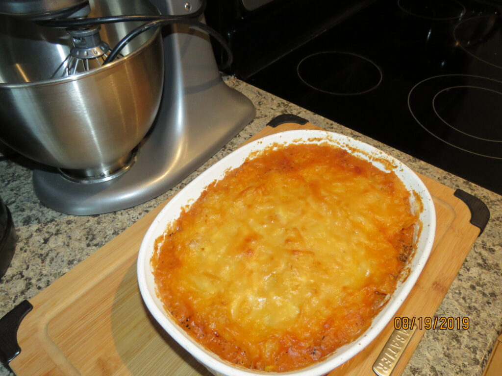 Shepherd Pie with Potato Cheese Topping