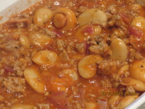 Pork and Lima Beans Casserole Filling