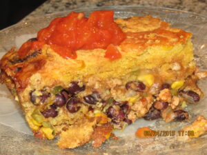 Slice of Baked Tamale Casserole