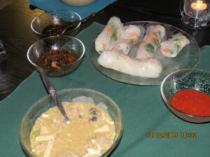 Spring Rolls and Hot and Sour Soup