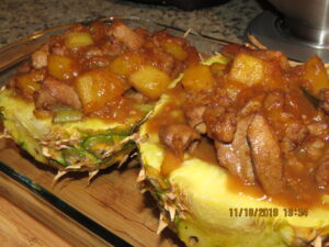 Pork Stuffed Pineapple