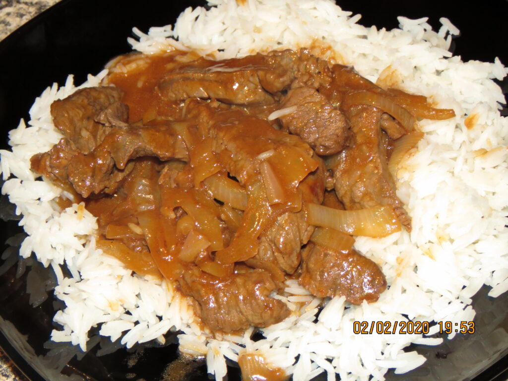 Cantonese beef steak with rice 2