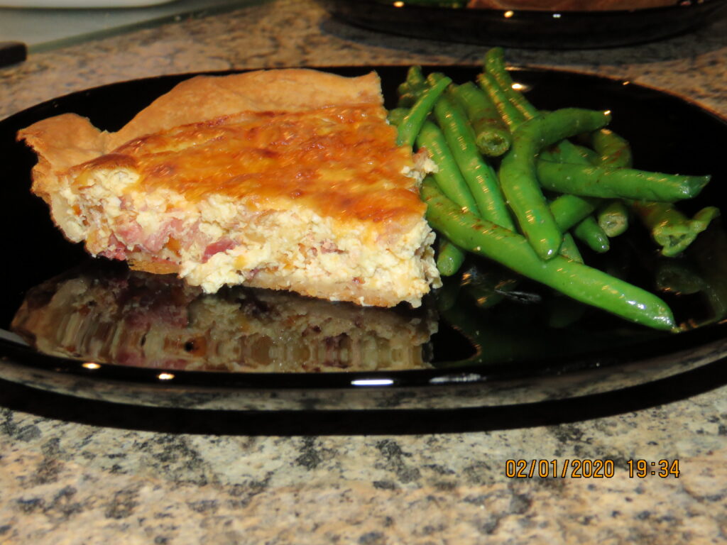 Superbowl quiche and green beans 2