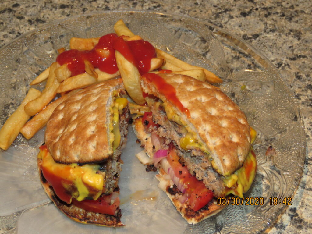 burger and fries