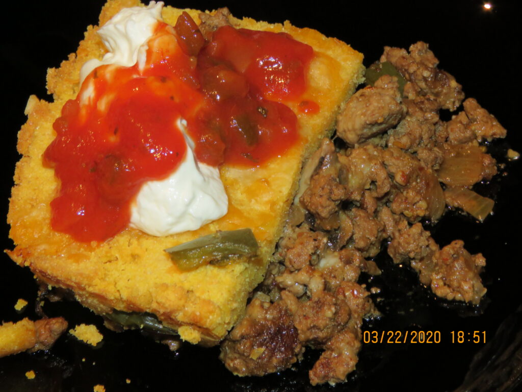 lamb tamale pie with topping