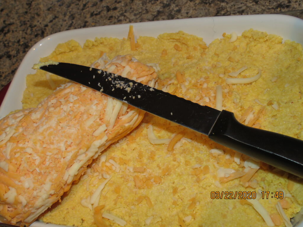 tamale pie topping with cheese