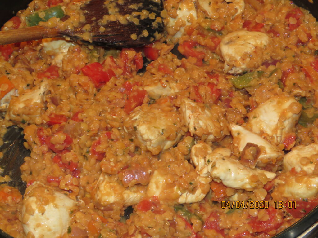 Moroccan Chicken in skillet