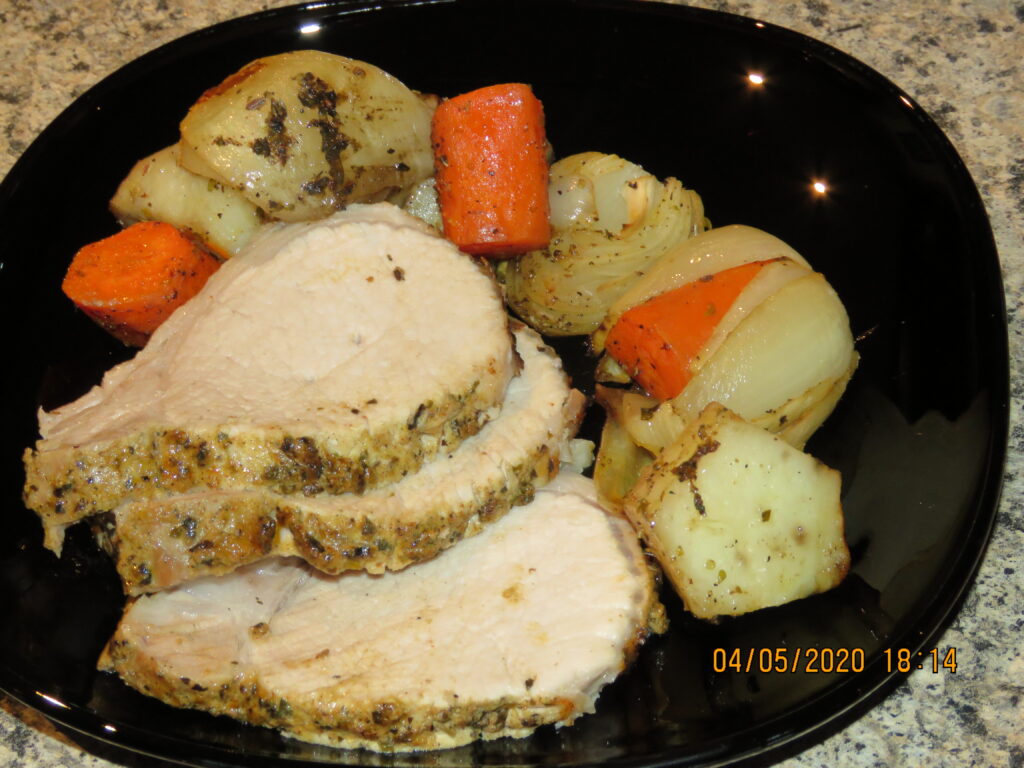 Roast Pork Carrots Onions Potatoes 2