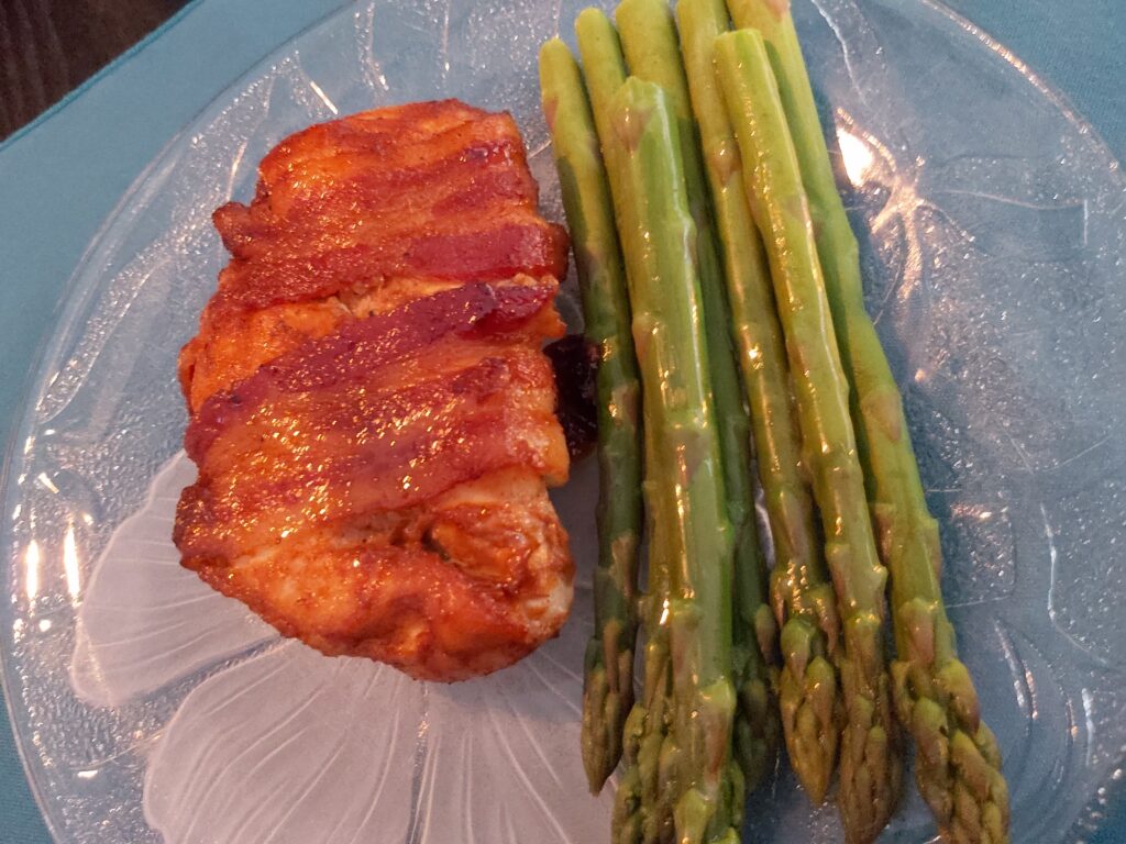 Bacon Wrapped Chicken and Asparagus 2