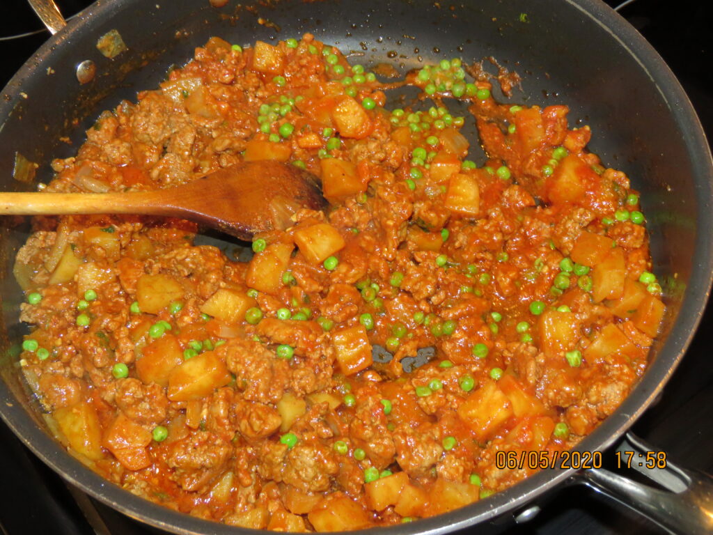 Lamb Kheema with Peas and Potatoes