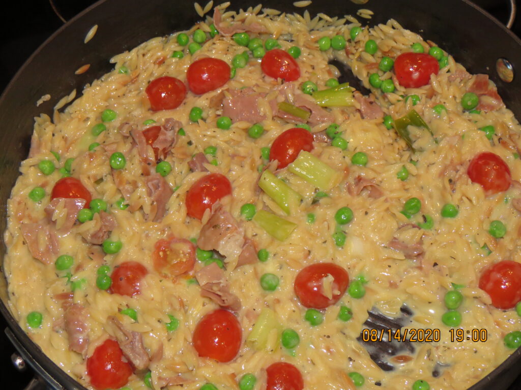 Orzo with Parmesan and Peas