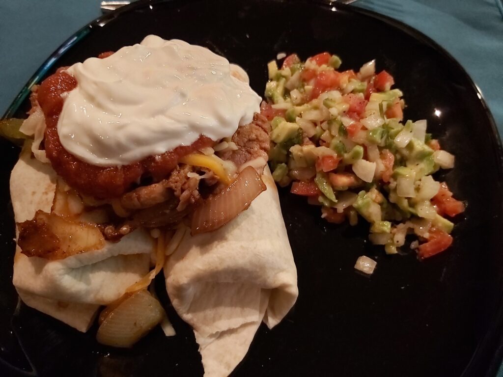 pork burrito with fresh guacamole 2