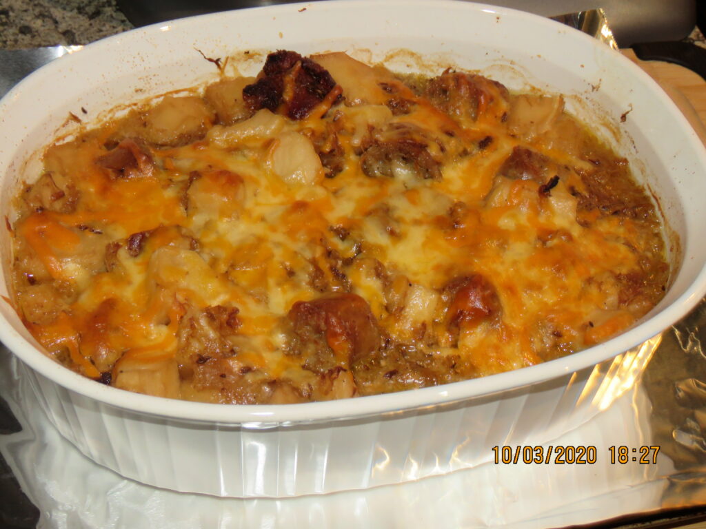 mixed bratwurst casserole 7