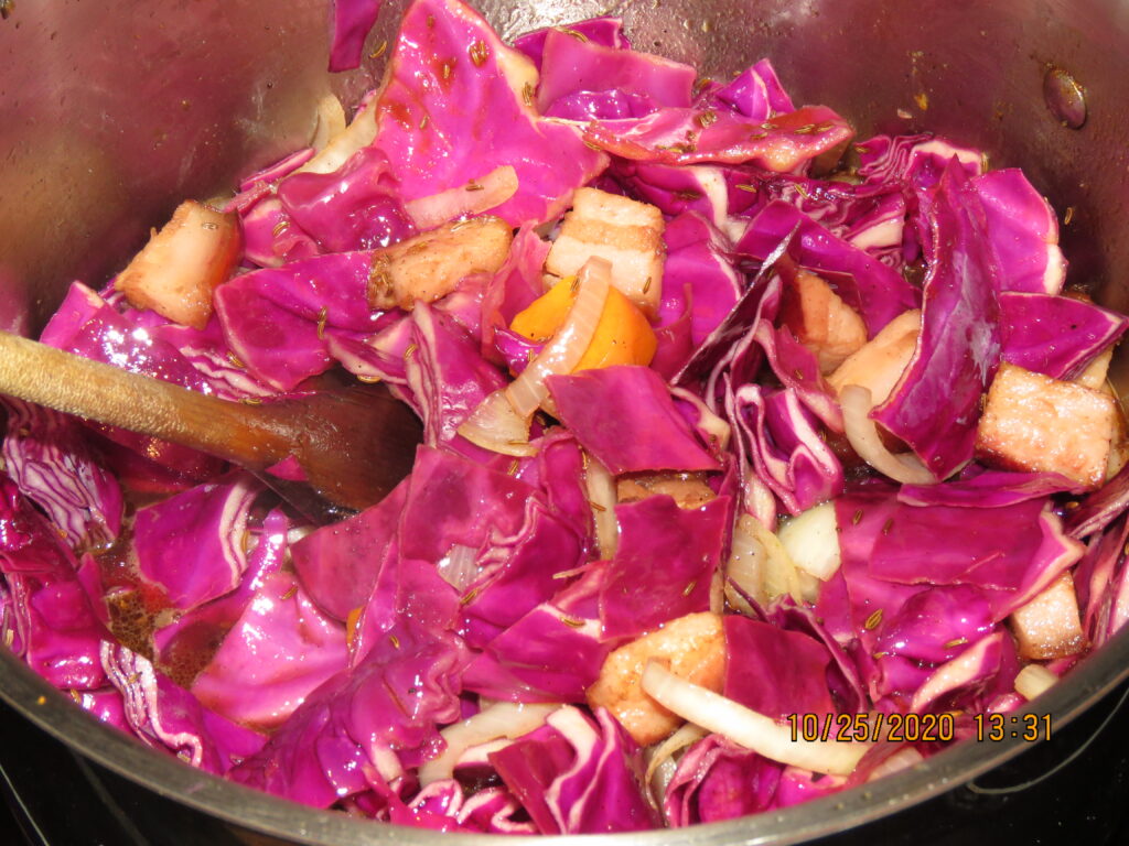 Pork Loin and Red Cabbage fixings 4